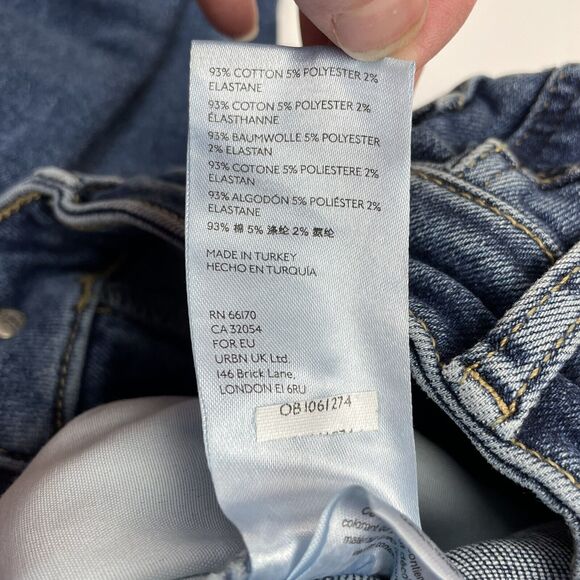 We The Free People NWT High Rise Dark Skinny Jeans Women's Size 24 Raw Fray Hem - Picture 6 of 11